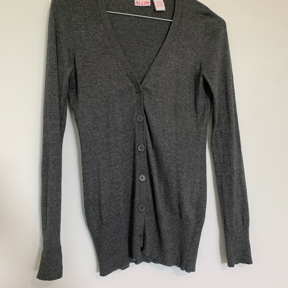 Alloy Grey Long Cardigan size Medium - Picture 2 of 3